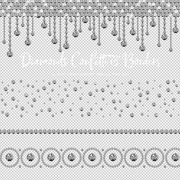 Diamonds Confetti & Borders Clip Art gemstone - 13 PNG Transparent Images High Resolution - Instant Download Digital Clipart