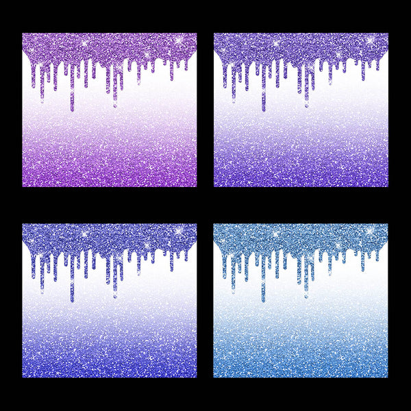 Tumbler Template Design - Glitter Drip Skinny Tumbler Size Seamless Backgrounds - 17 High Resolution Images - Instant Download Digital Clip art