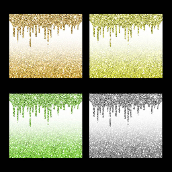 Tumbler Template Design - Glitter Drip Skinny Tumbler Size Seamless Backgrounds - 17 High Resolution Images - Instant Download Digital Clip art