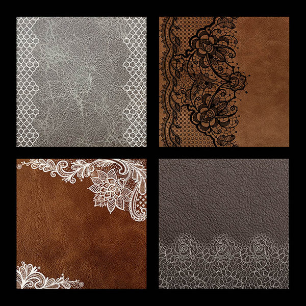 Leather & Lace Backgrounds Texture Digital Paper - 8 High Resolution Images - Instant Download Digital Clip art