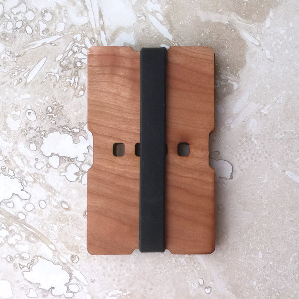 Walnut or Cherry Wood Wallet 2-Piece Slim Credit Card and/or Business Card Holder, Minimalist wallet boyfriend husband gift