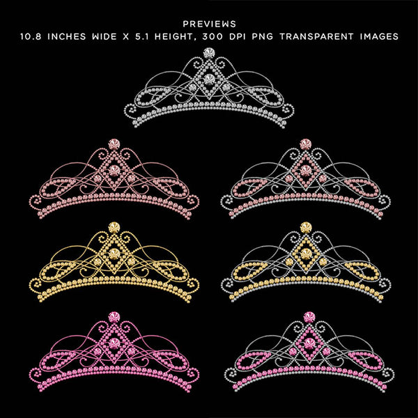 Diamond Crown design 01 - 13 PNG Transparent Images High Resolution - Instant Download Digital Clipart
