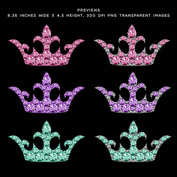 Diamond Crown design 05 - 11 PNG Transparent Images High Resolution - Instant Download Digital Clipart