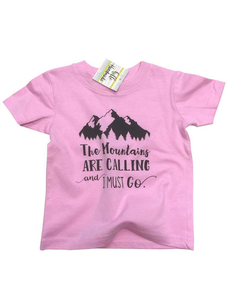 The Mountains are calling and I must go - boho camping mountains kids baby bodysuit Infant & Toddler Soft Shirt Hello Handmade