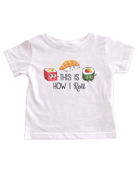 This is how I Roll funny Japanese sushi food baby onesie bodysuit Infant Toddler Shirt Hello Handmade design