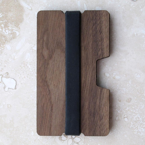 Solid Walnut or Cherry Wood Wallet Plain 2-Piece Slim Credit Card and/or Business Card Holder, Minimalist wallet boyfriend husband gift