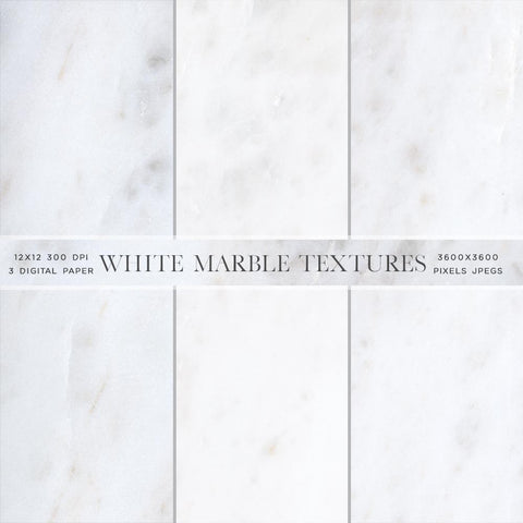 Marble 3 Soft White Marble Textures Backgrounds Digital Paper - Instant Download Digital Clipart