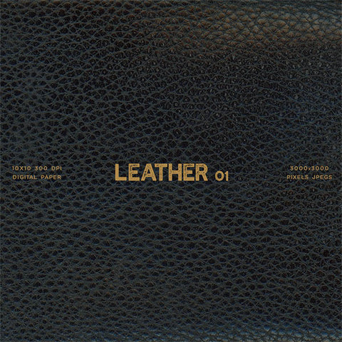 Leather 01 Black - From Real Leather Digital Paper for Text, Objects, Backgrounds Texture - Instant Download Digital Clip art