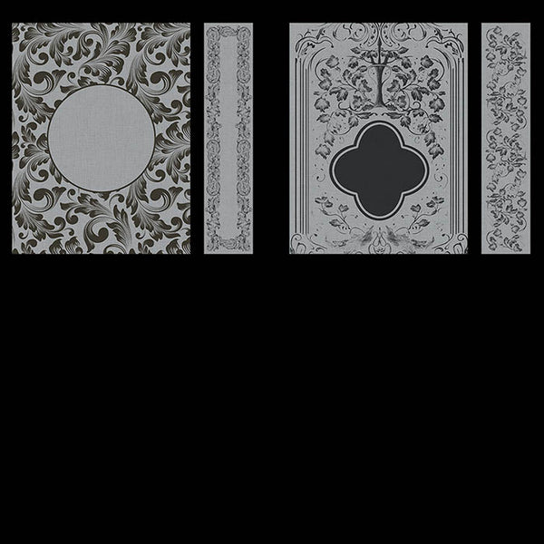 Ornate Book Covers with Spine Vol 1 Gray And Dark Gray Frames - 28 High Resolution Images - Instant Download Digital Clip art
