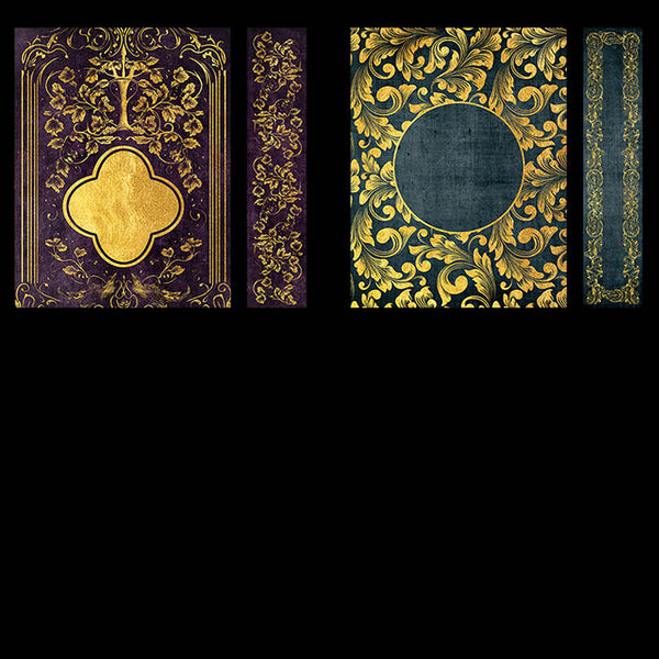 Ornate Book Covers with Spine Vol 1 - 28 High Resolution Images - Instant Download Digital Clip art