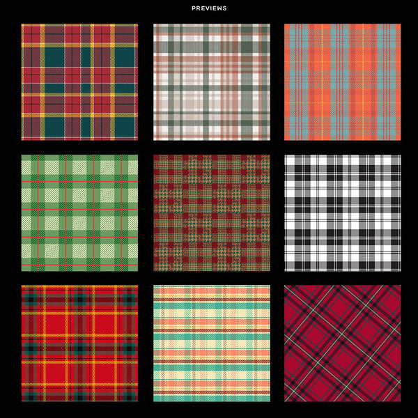 Plaid Background Patterns Set 1 - 22 JPG Images - Instant Download Digital Clip art