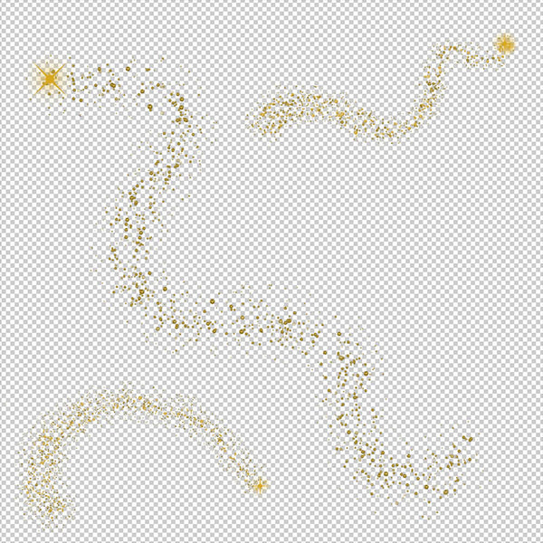 Round Glitter Magical Shapes Dust Gold 01 - 10 PNG Transparent Overlays High Resolution - Instant Download Digital Clip art