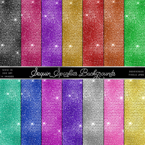 Sequin Sparkles Backgrounds Vol 1 - 14 High Resolution Images - Instant Download Digital Clip art