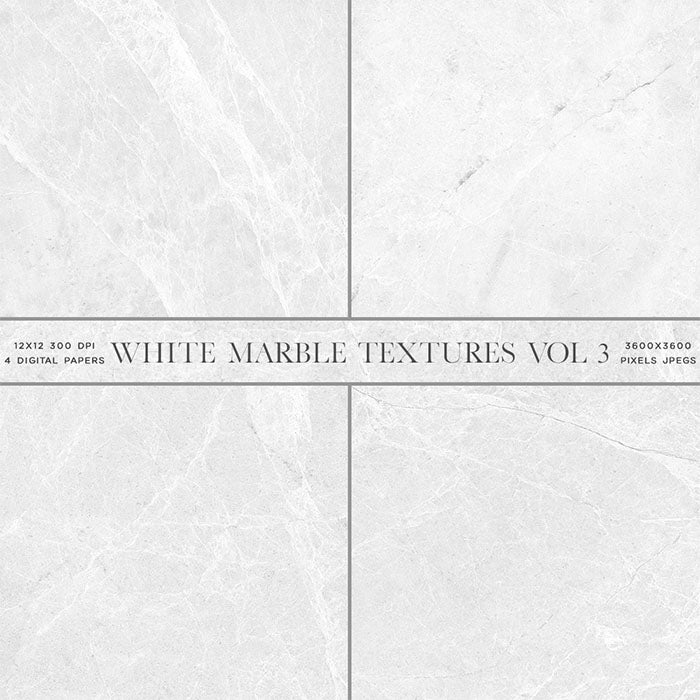 Marble 4 Soft White Marble Textures Volume 3 Backgrounds Digital Paper - Instant Download Digital Clip art