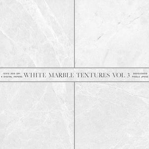 Marble 4 Soft White Marble Textures Volume 3 Backgrounds Digital Paper - Instant Download Digital Clip art