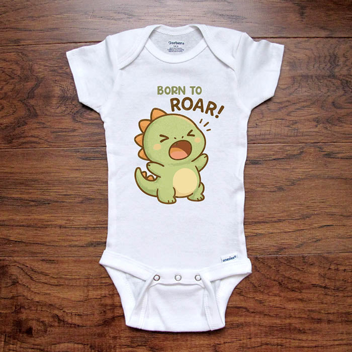 Born to Roar Cute Dinosaur baby onesie bodysuit Infant Toddler Shirt baby shower gift