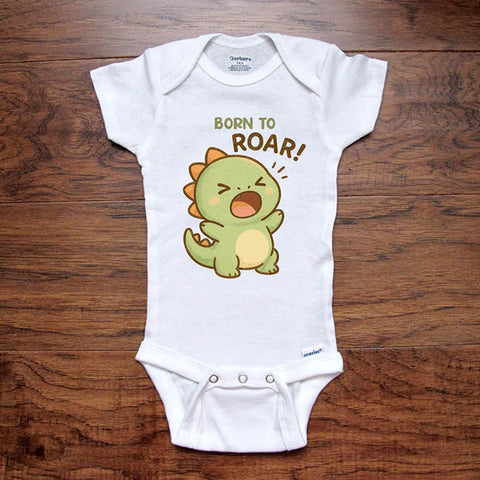Born to Roar Cute Dinosaur baby onesie bodysuit Infant Toddler Shirt baby shower gift
