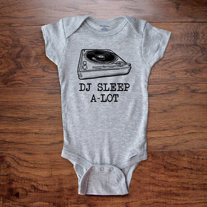 DJ Sleep A-Lot Turntable - kids baby onesie shirt Infant, Toddler & Youth Soft Shirt Hello Handmade