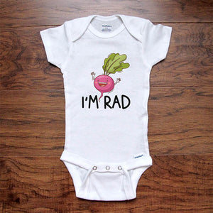 I'm Rad Radish funny vegetable baby onesie bodysuit Infant Toddler Shirt baby shower gift