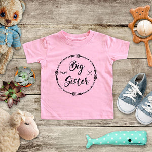 Big Sister  - Circle Arrows hipster boho design baby onesie Infant & Toddler Soft Shirt baby birth pregnancy announcement