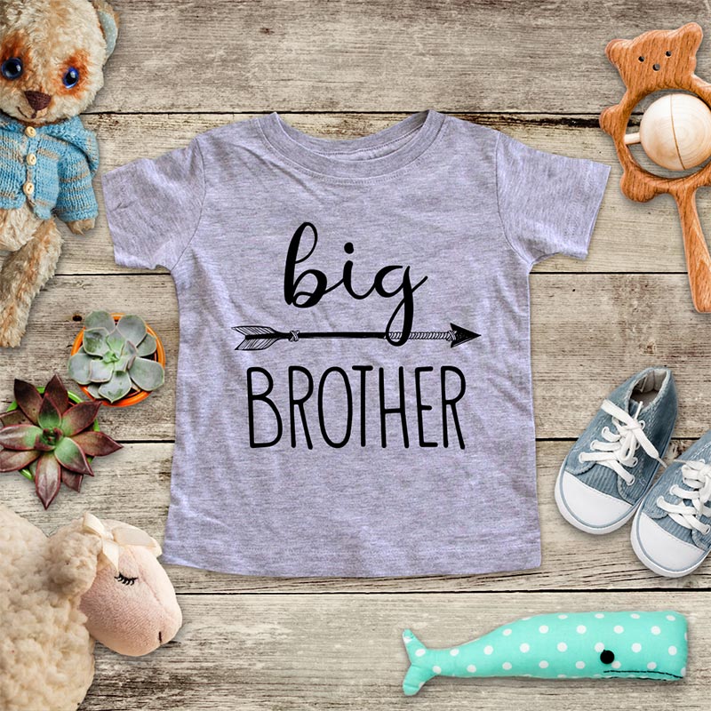 Big Brother  - hipster arrow boho design baby onesie Infant & Toddler Soft Shirt baby birth pregnancy announcement