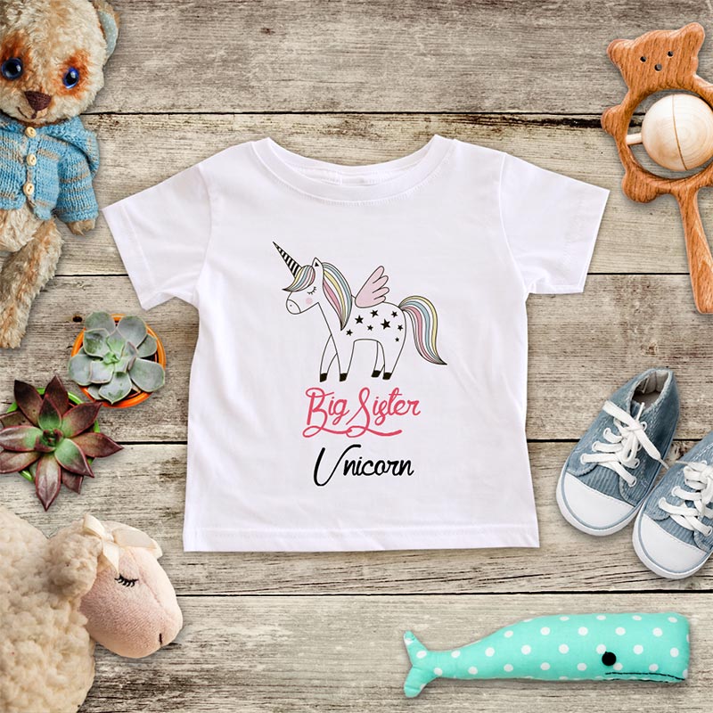Big Sister Unicorn - Baby Onesie Infant & Toddler Youth Soft Fine Jersey Shirt