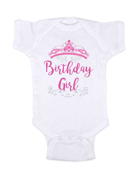 Birthday Girl Princess Crown - baby onesie Infant & Toddler Soft Shirt