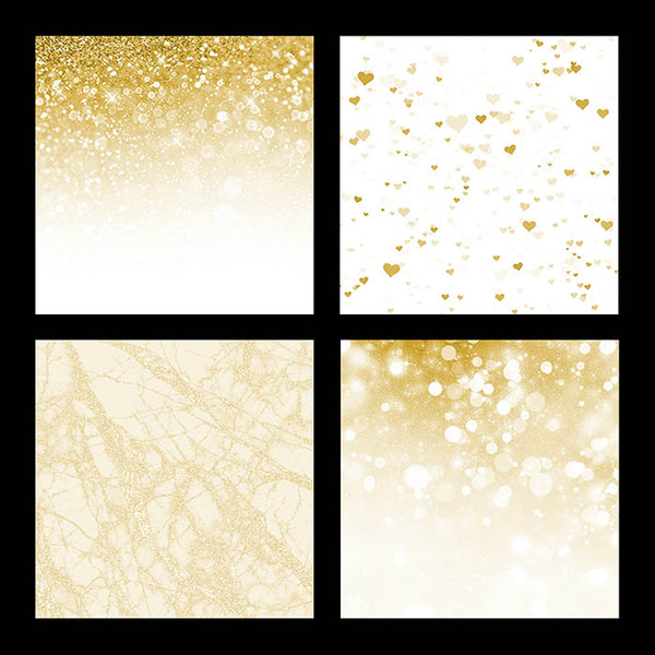 Color Theme Backgrounds GOLD - Bokeh Floral Pattern Mermaid Glitter Drips Diamonds - Instant Download Digital Clip art for Invitations Cards Party design Backdrop Scrapbooking Kids Crafts