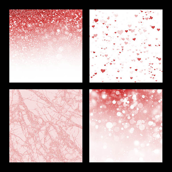 Color Theme Backgrounds ROSE GOLD - Bokeh Floral Pattern Mermaid Glitter Drips Diamonds - Instant Download Digital Clip art for Invitations Cards Party design Backdrop Scrapbooking Kids Crafts