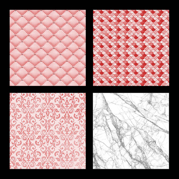 Color Theme Backgrounds ROSE GOLD - Bokeh Floral Pattern Mermaid Glitter Drips Diamonds - Instant Download Digital Clip art for Invitations Cards Party design Backdrop Scrapbooking Kids Crafts
