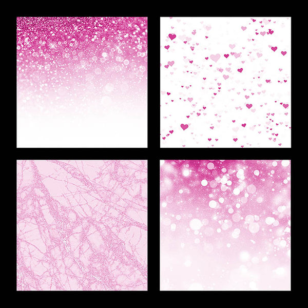 Color Theme Backgrounds PINK - Bokeh Floral Pattern Mermaid Glitter Drips Diamonds - Instant Download Digital Clip art for Invitations Cards Party design Backdrop Scrapbooking Kids Crafts