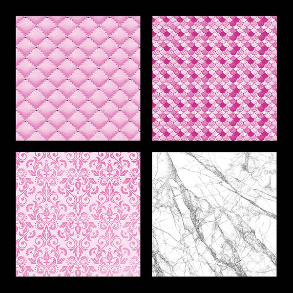 Color Theme Backgrounds PINK - Bokeh Floral Pattern Mermaid Glitter Drips Diamonds - Instant Download Digital Clip art for Invitations Cards Party design Backdrop Scrapbooking Kids Crafts