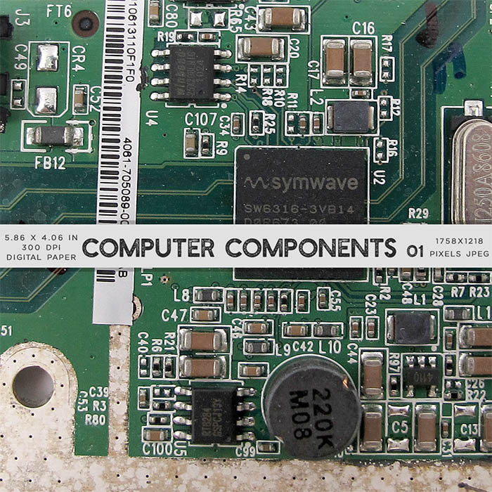 Computer Components 01 Hard drive chip Texture Digital Paper for Text Objects Backgrounds Instant Download Digital Clip art
