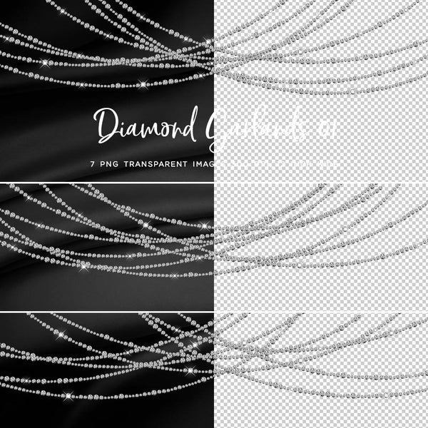 Diamond Garlands Like Lights Clip Art diamonds hanging gemstone - 7 PNG Transparent Images High Resolution Instant Download Digital Clipart