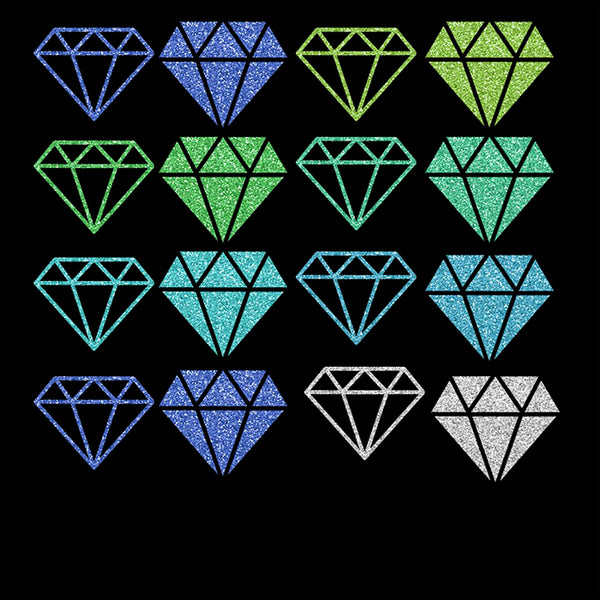 Glittery Sparkly Glitter Diamond Shapes 01 - 36 PNG Transparent Images - Instant Download Digital Clip art