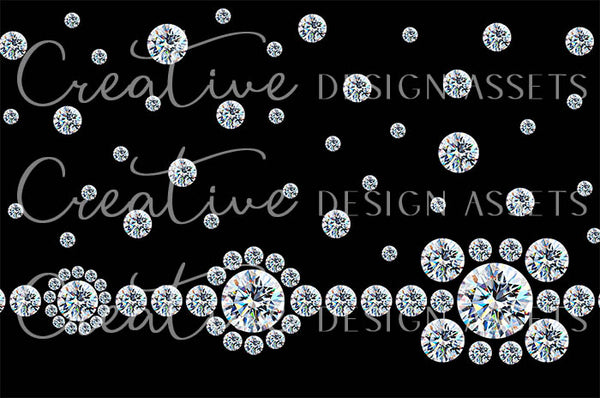 Diamonds Borders 05 Clip Art gemstone - 16 PNG Transparent Images High Resolution - Instant Download Digital Clipart