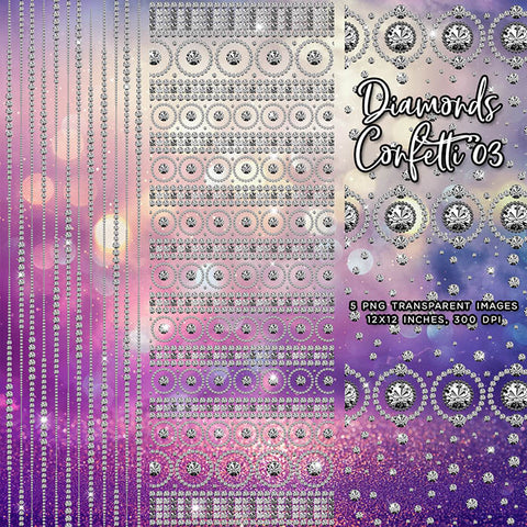 Diamonds Confetti 03 Clip Art gemstone - 5 PNG Transparent Images High Resolution - Instant Download Digital Clip art