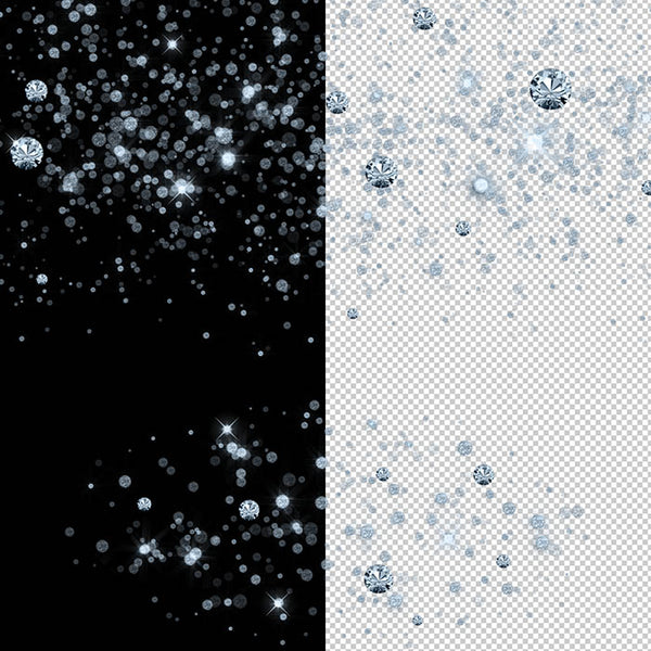 Dusty Blue Round Glitter Dust & Diamonds 01 - sparkly 8 PNG Transparent Overlays High Resolution - Instant Download Digital Clip art