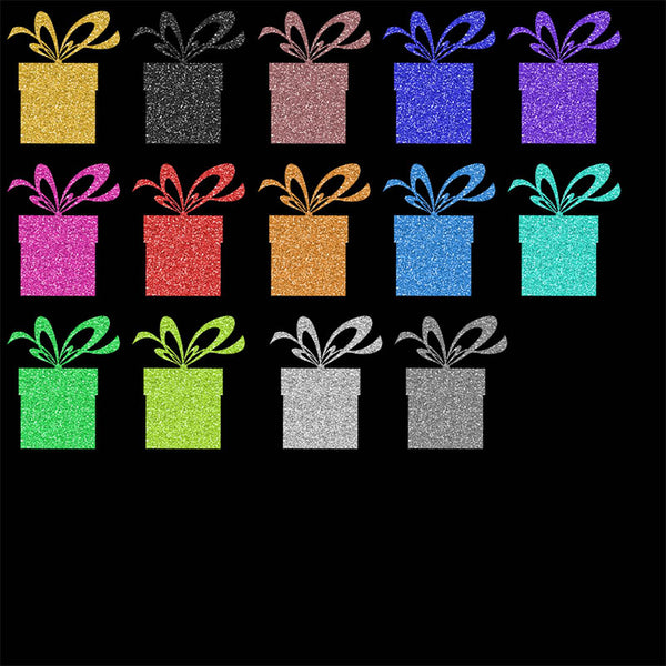 Gift Box Glitter - 14 PNG Transparent Images - Instant Download Digital Clip art