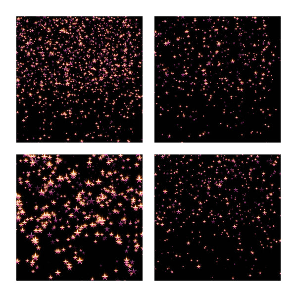 Glowing Pink Stars Confetti & Compositions 20 PNG Transparent Images High Resolution - Instant Download Digital Clip art Scrapbooking