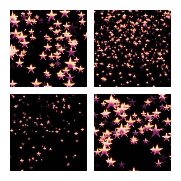 Glowing Pink Stars Confetti & Compositions 20 PNG Transparent Images High Resolution - Instant Download Digital Clip art Scrapbooking