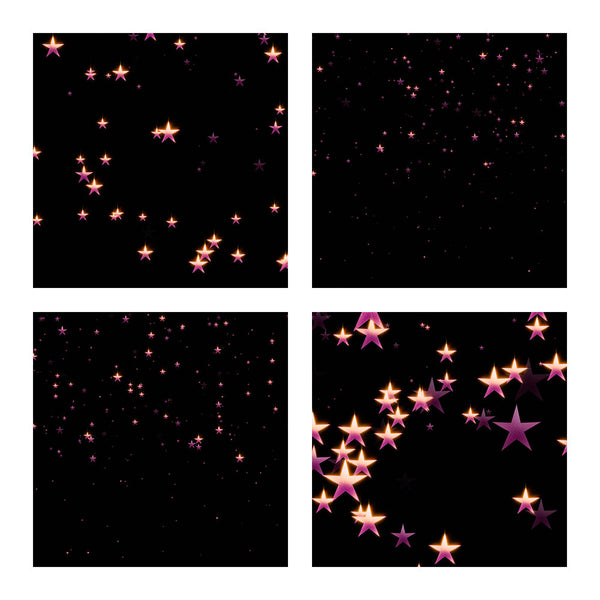 Glowing Pink Stars Confetti & Compositions 20 PNG Transparent Images High Resolution - Instant Download Digital Clip art Scrapbooking