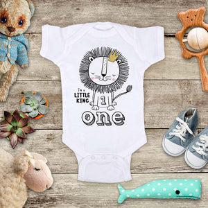 I'm a Little King Lion one First Birthday Boy Girl Baby Onesie Bodysuit Toddler Soft Fine Jersey Shirt