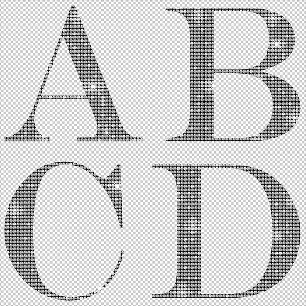 Letters Alphabet Diamonds Capital Letters 01 - These are Clip Art NOT Font - 26 PNG Transparent Images - Instant Download Digital Clip art