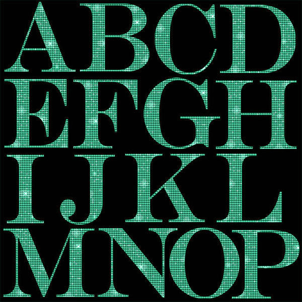 Letters Alphabet Diamonds Capital Letters 01 Seafoam Green - These are Clip Art NOT Font - 26 PNG Transparent Images - Instant Download Digital Clip art