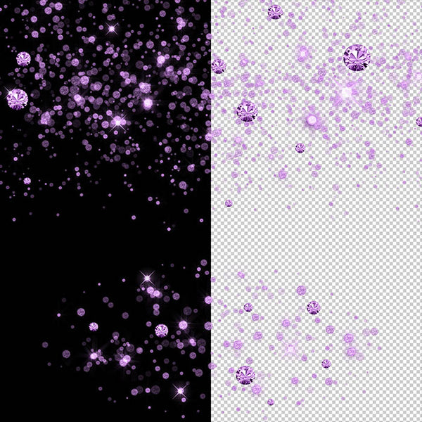 Lilac Round Glitter Dust & Diamonds 01 - sparkly 8 PNG Transparent Overlays High Resolution - Instant Download Digital Clip art