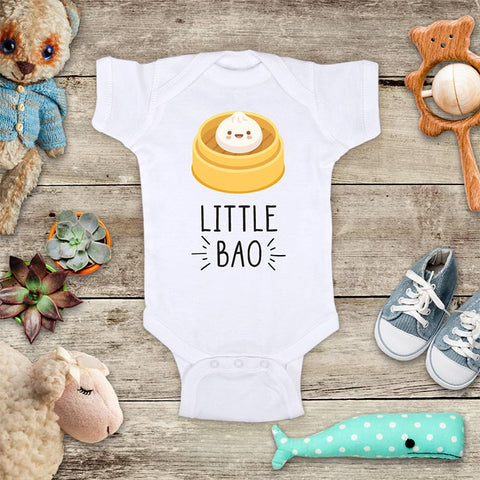 Little Bao Dim Sum cute Asian Chinese food baby onesie bodysuit Infant Toddler Shirt Hello Handmade design