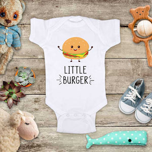 Little Burger - cute food Baby Onesie Bodysuit Infant & Toddler Soft Fine Jersey Shirt - Baby Shower Gift