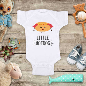 Little Hotdog - cute food Baby Onesie Bodysuit Infant & Toddler Soft Fine Jersey Shirt - Baby Shower Gift