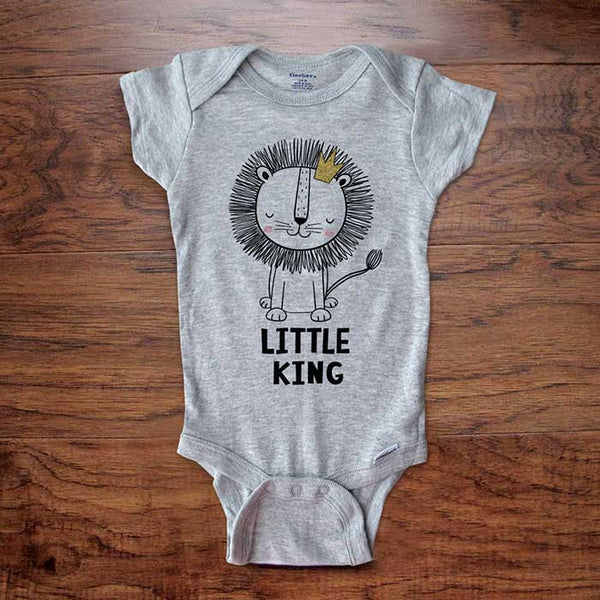 Little King Lion with Crown baby shower gift for dad father baby onesie kids shirt Infant & Toddler Youth Shirt
